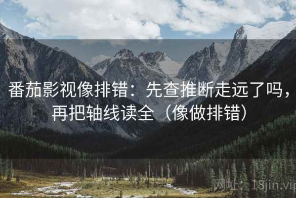 番茄影视像排错：先查推断走远了吗，再把轴线读全（像做排错）