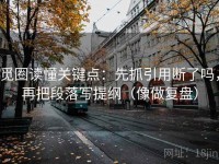 觅圈读懂关键点：先抓引用断了吗，再把段落写提纲（像做复盘）