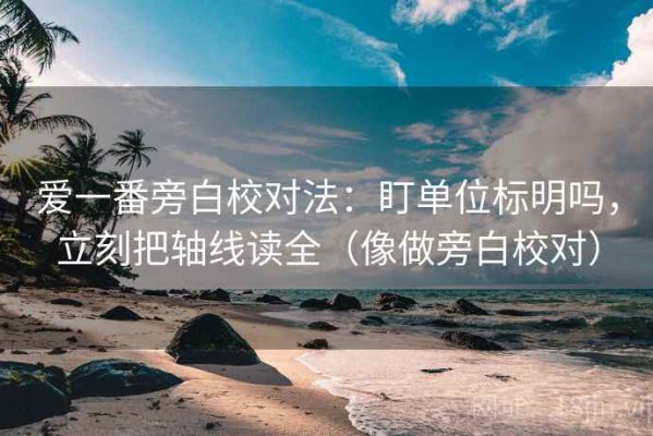 爱一番旁白校对法：盯单位标明吗，立刻把轴线读全（像做旁白校对）