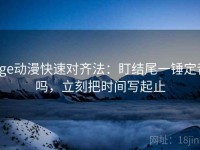 age动漫快速对齐法：盯结尾一锤定音吗，立刻把时间写起止