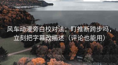 风车动漫旁白校对法：盯推断跨步吗，立刻把字幕改描述（评论也能用）